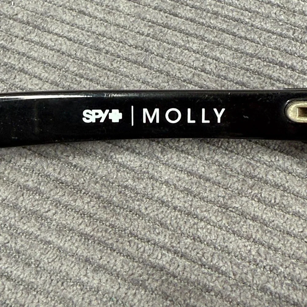 Spy Optic Molly Black Y2k Eyeglasses Frames 52-18-145 Rectangular G10